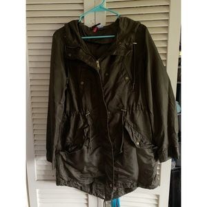 H&M Divided Olive Green Rain Jacket